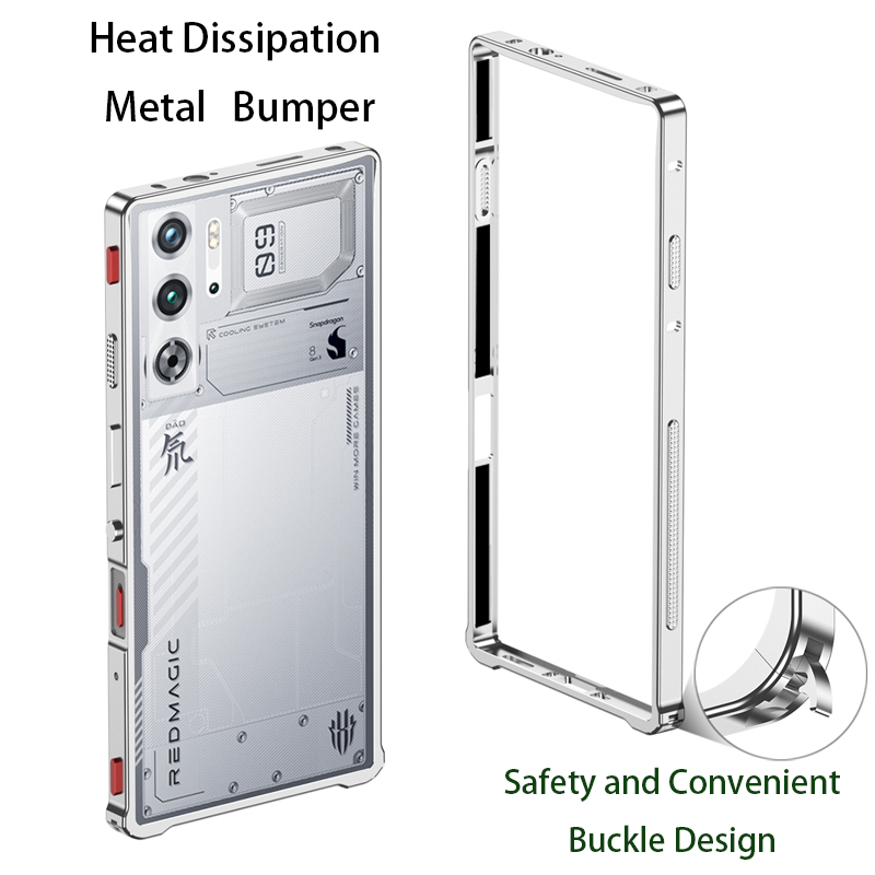 Metal Bumper Aluminum Frame Case - กันชนอลูมิเนียมสําหรับ ZTE NUbia Redmagic 10 Air