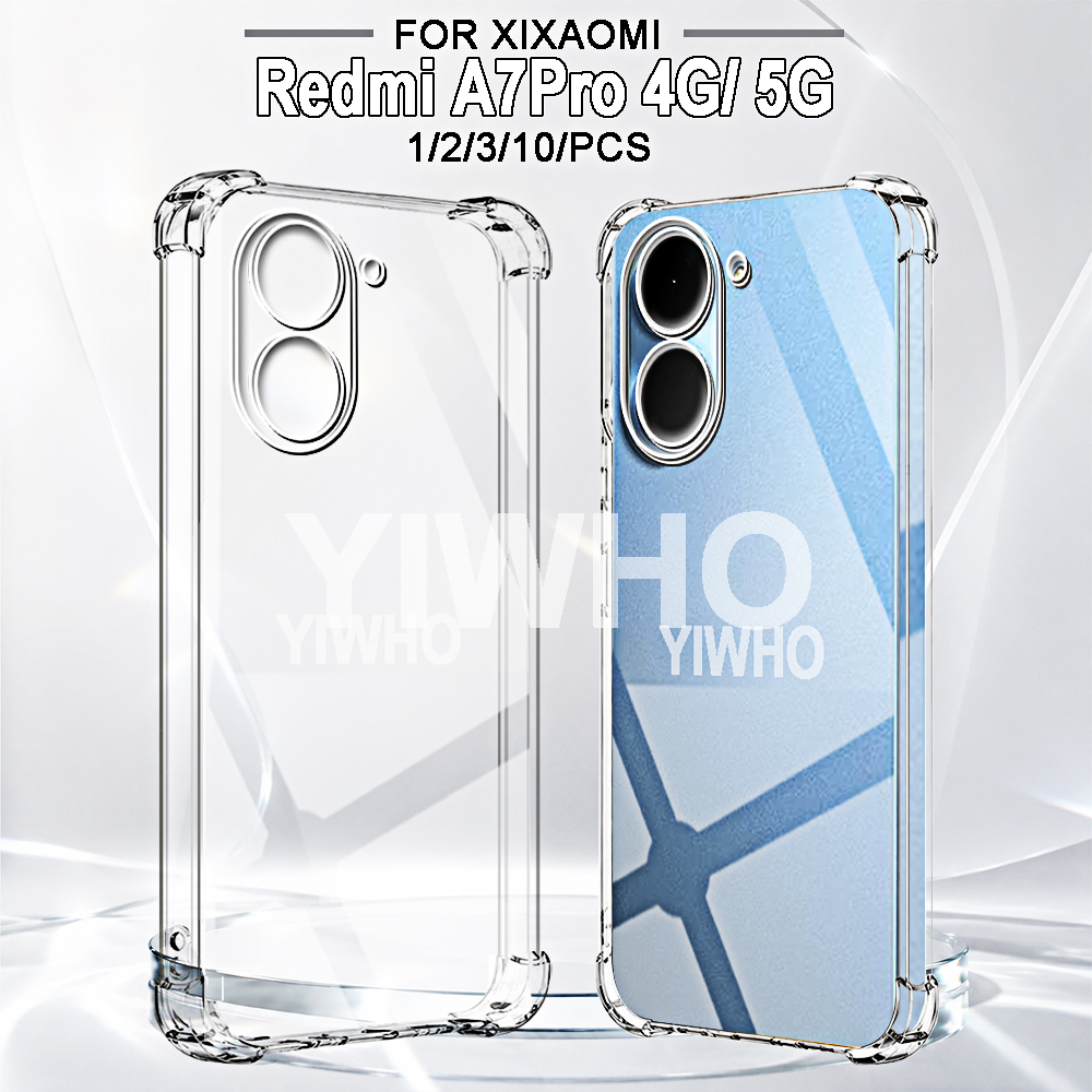 Clear Shockproof Bumper Case - 1/2/3/10 ชิ้น เคสใสสำหรับ Xiaomi Redmi A7