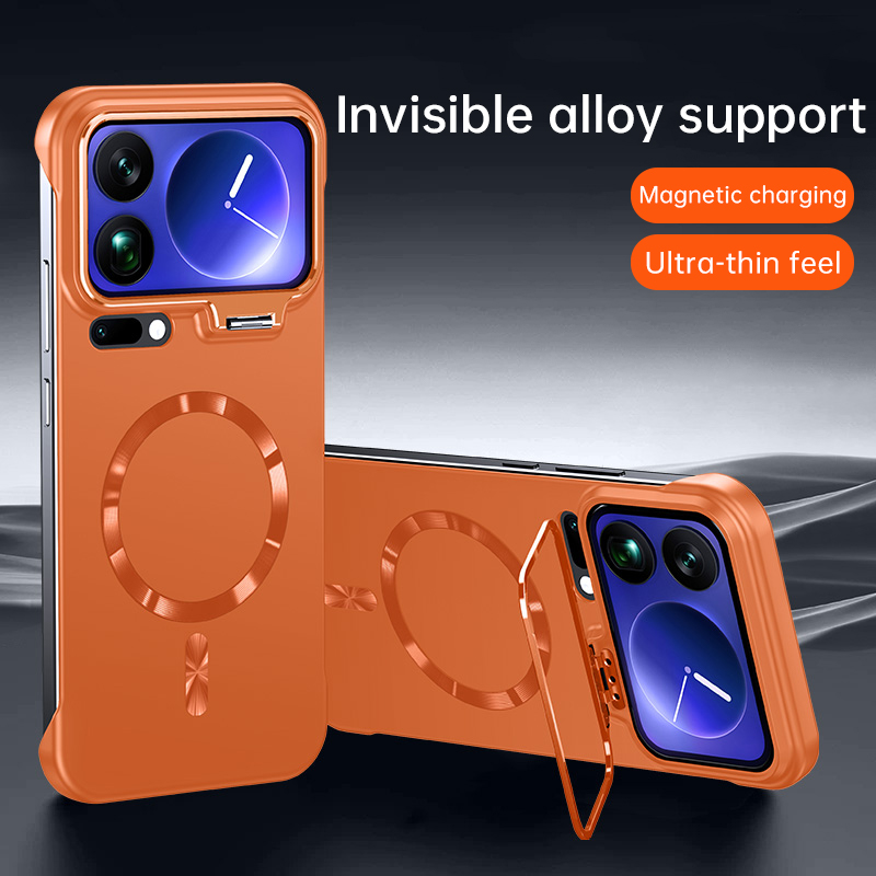 Ultra Thin Frameless Phone Cover - ที่ยึดเลนส์โลหะบางเฉียบสำหรับเคสโทรศัพท์แม่เหล็ก Magsafe สำหรับ Xiaomi Mi 17