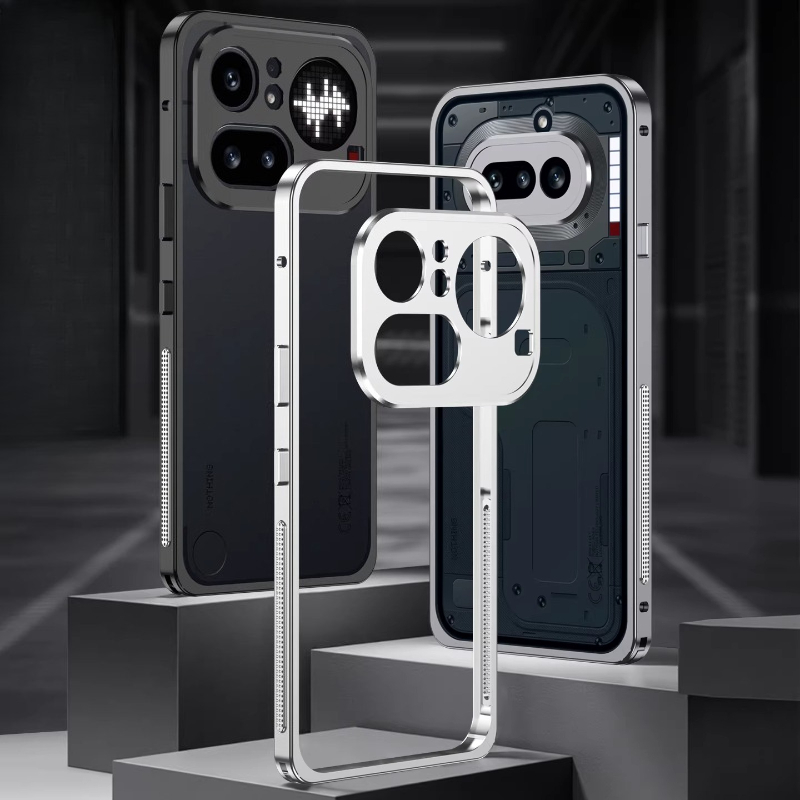 Metal Bumper Aluminum Frame Case - เคสกันกระแทกบางเฉียบพร้อมกรอบโลหะสำหรับ Nothing Phone 4A Pro ป้องกันกล้องแบบถอดได้