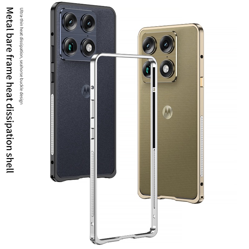 Metal Bumper Aluminum Frame Case - เคสโลหะบางเฉียบแบบถอดได้สำหรับโมโตโรล่า ซิกเนเจอร์ 5G กรอบโลหะกันกระแทกสำหรับโมโต X70 แอร์โปร
