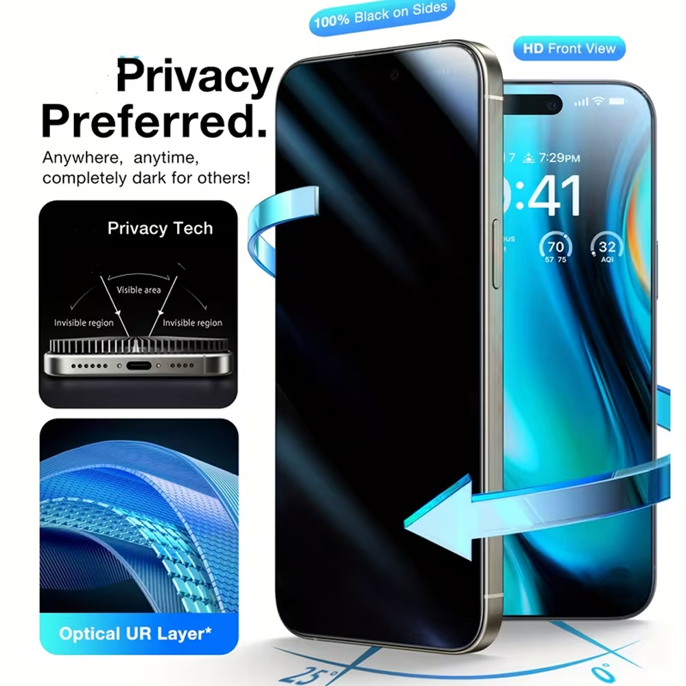 กระจกกันรอยป้องกันการสอดแนม 1- - Anti Peek Privacy Tempered Glass บทวิจารณ์และราคา