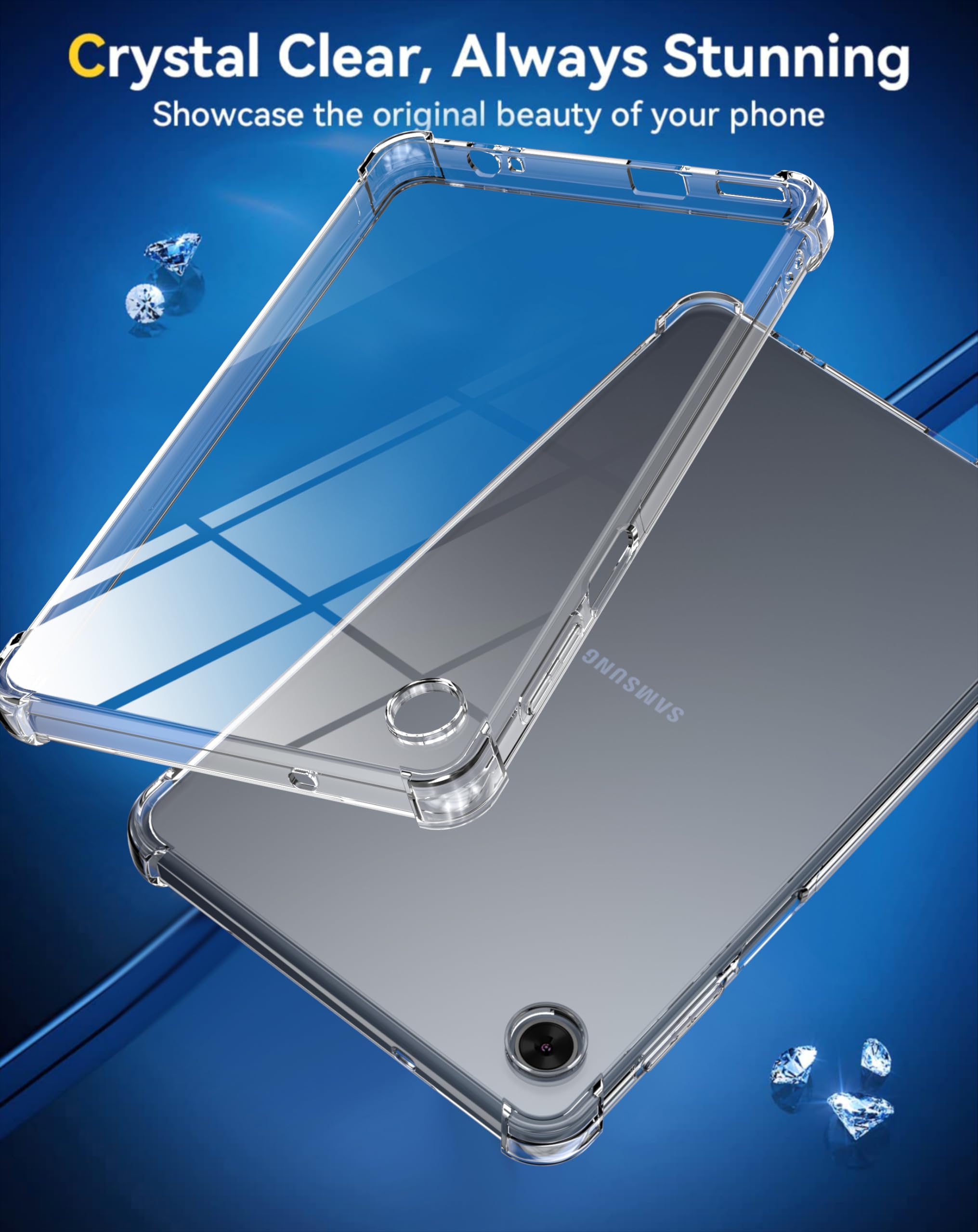 สําหรับ Samsung Galaxy Tab A9  - Clear Shockproof Bumper Case บทวิจารณ์และราคา