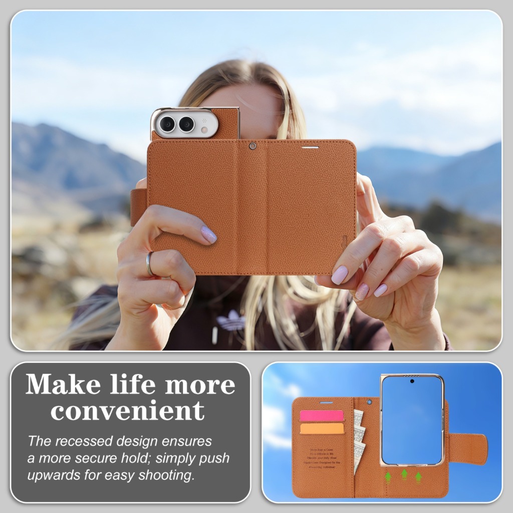 เคสโทรศัพท์แบบกระเป๋าสตางค์ 2- - Leather Wallet Card Holder Phone Cover บทวิจารณ์และราคา