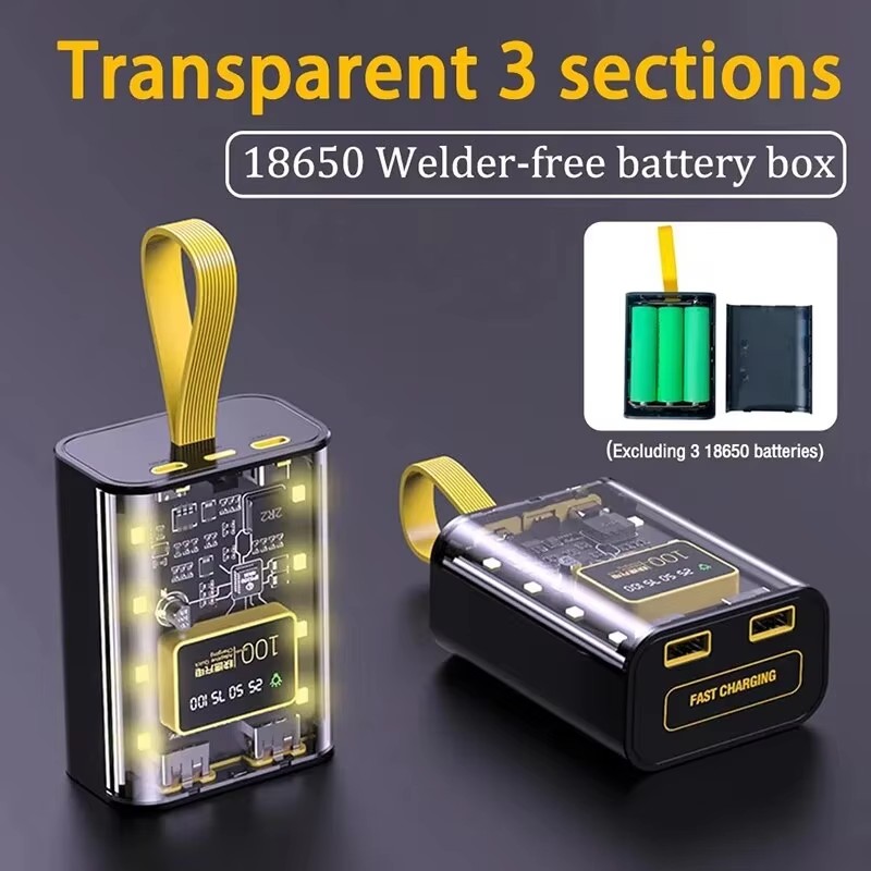 กล่องชาร์จแบตเตอรี่ 18650 ชาร์ - Power Banks บทวิจารณ์และราคา