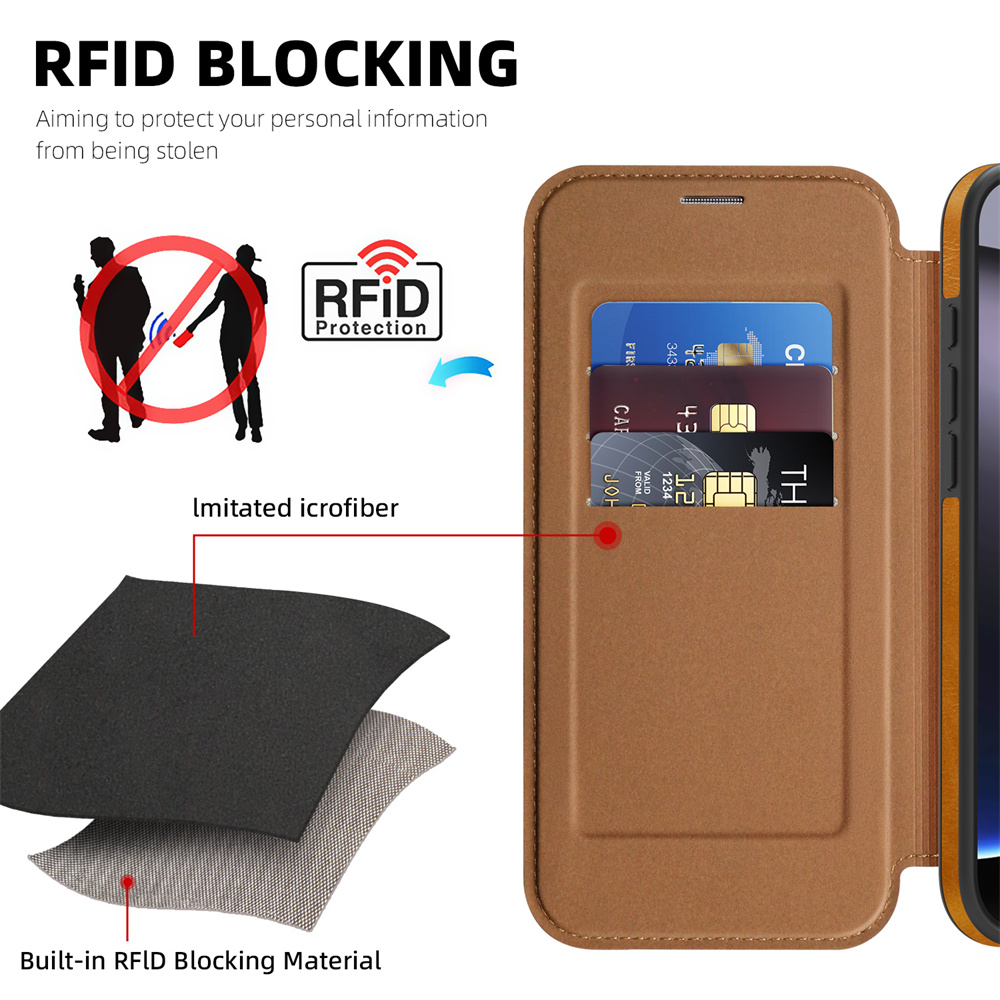 เคสโทรศัพท์หนังฝาพับแม่เหล็ก ส - Leather Wallet Card Holder Phone Cover บทวิจารณ์และราคา