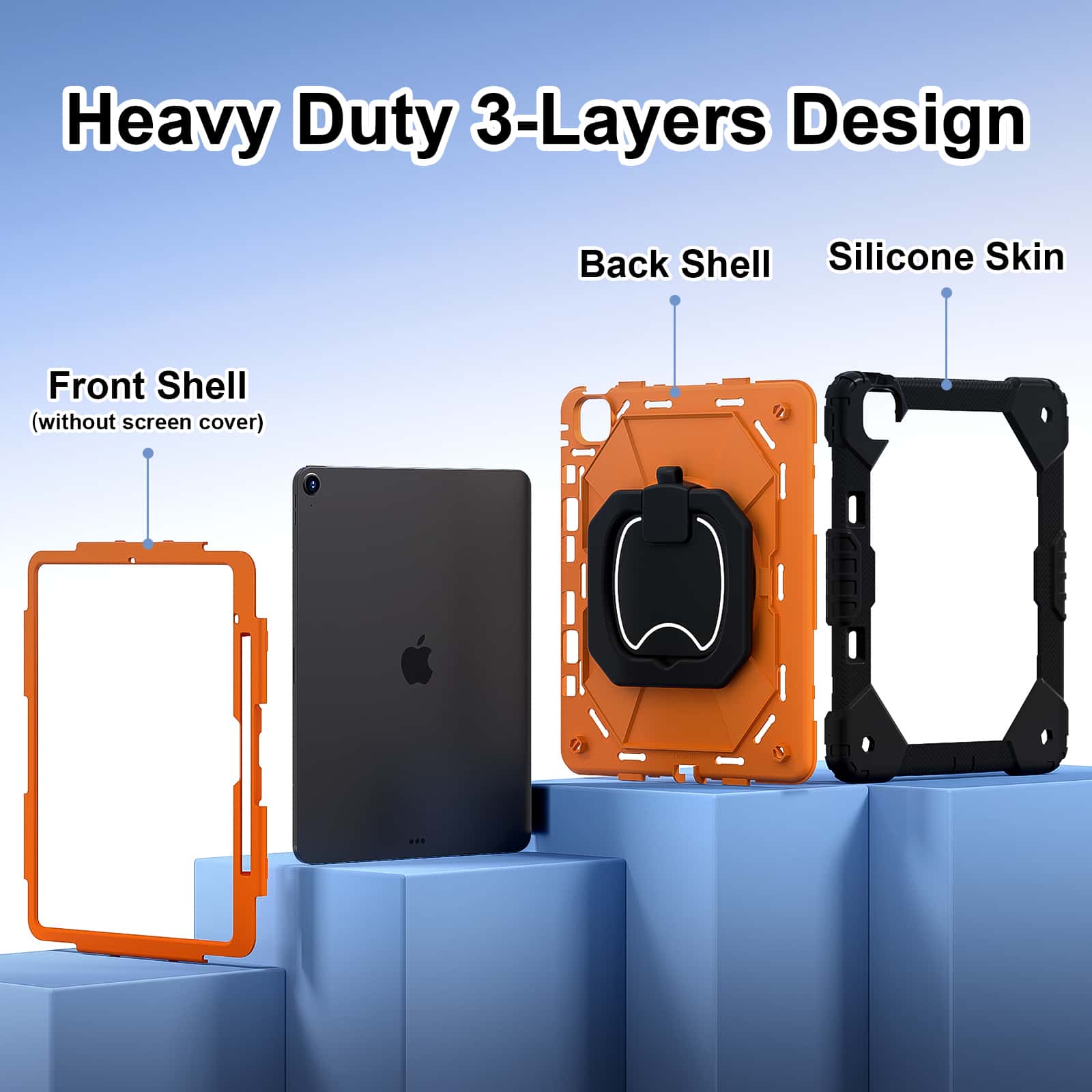 เคสสำหรับ iPad Pro 13 M5 Air 1 - Heavy Duty 360 Full Body Protective Case บทวิจารณ์และราคา