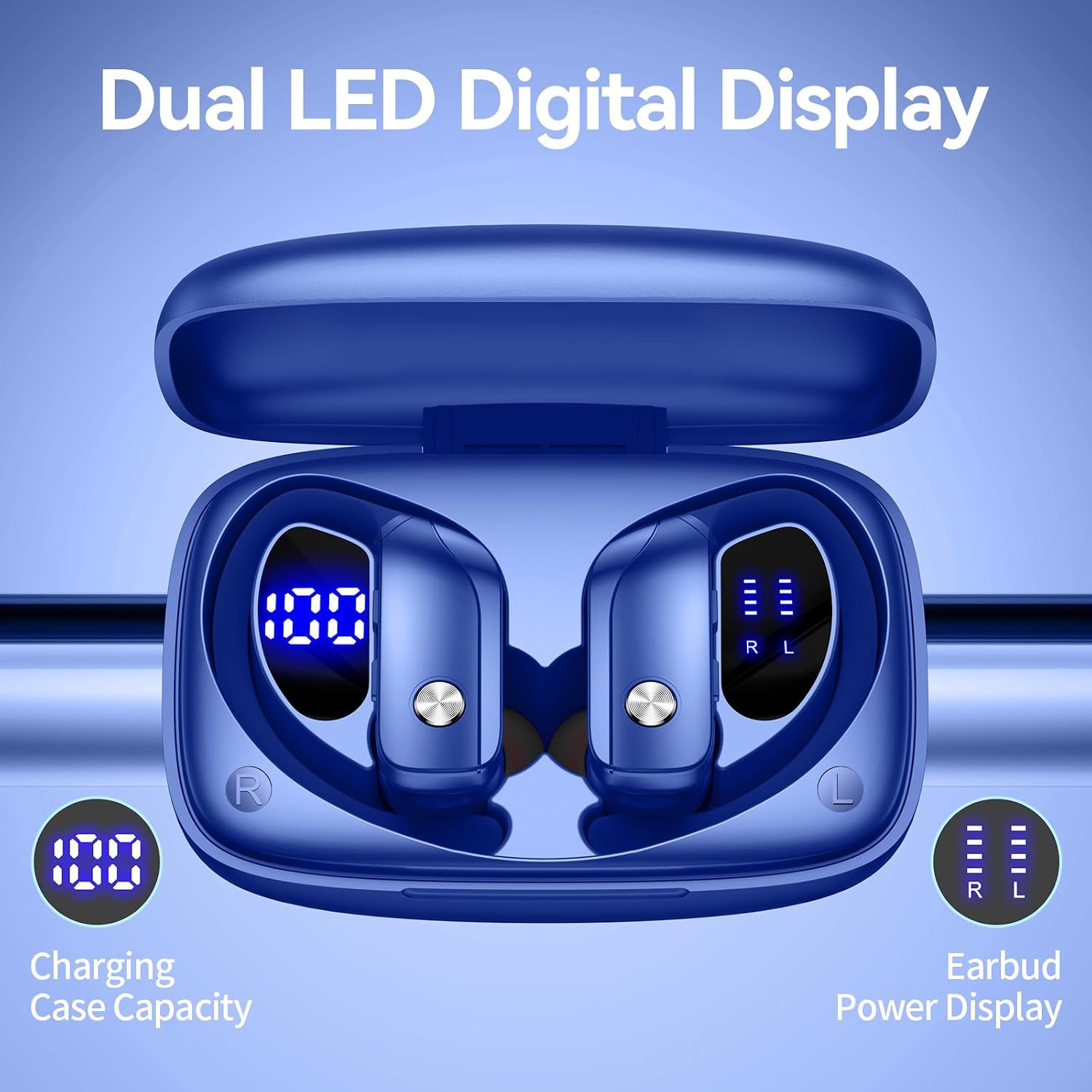 หูฟังไร้สายพร้อมเคสแสดงผล LED  - Earphones บทวิจารณ์และราคา
